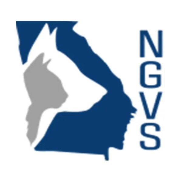 North GA Veterinary Specialists logo: a dog and cat in profile over the outline of Georgia